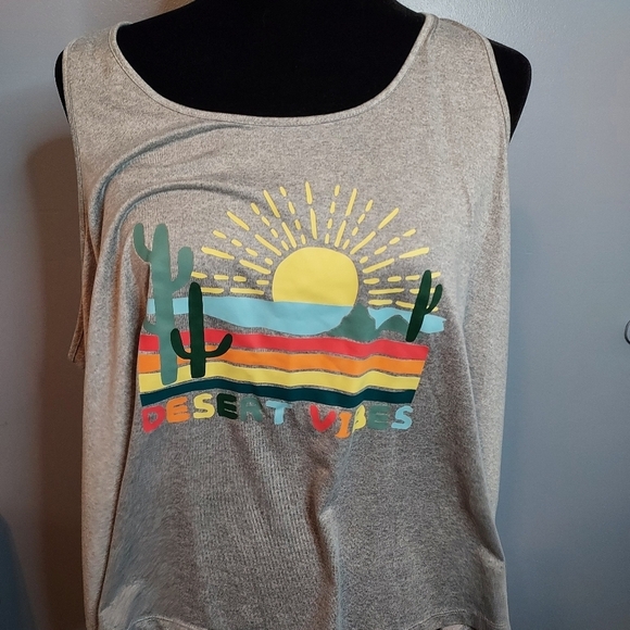 Joyspun Size 2X(18w-20w) Tank Top Sleepwear Desert Vibes - Picture 2 of 6